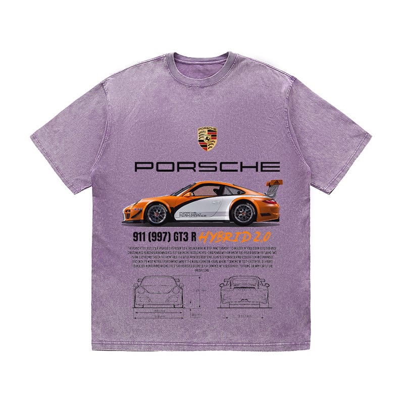 RDMCLOTHINGART tapestry hoodie 911 997 GT3 HYBRID 2.0 HEAVY COTTON TEES-9387