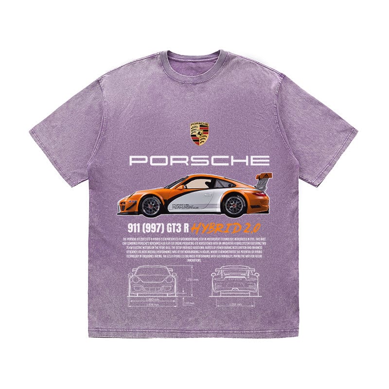 RDMCLOTHINGART tapestry hoodie 911 997 GT3 HYBRID 2.0 HEAVY COTTON TEES-9388