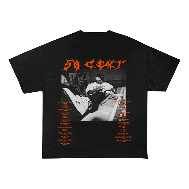 RDMCLOTHINGART tapestry hoodie 50 CENT HEAVY WEIGHT COTTON TEE-8922