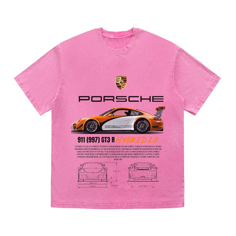 RDMCLOTHINGART tapestry hoodie 911 997 GT3 HYBRID 2.0 HEAVY COTTON TEES-9387