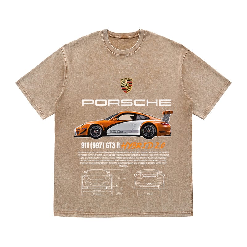 RDMCLOTHINGART tapestry hoodie 911 997 GT3 HYBRID 2.0 HEAVY COTTON TEES-9388