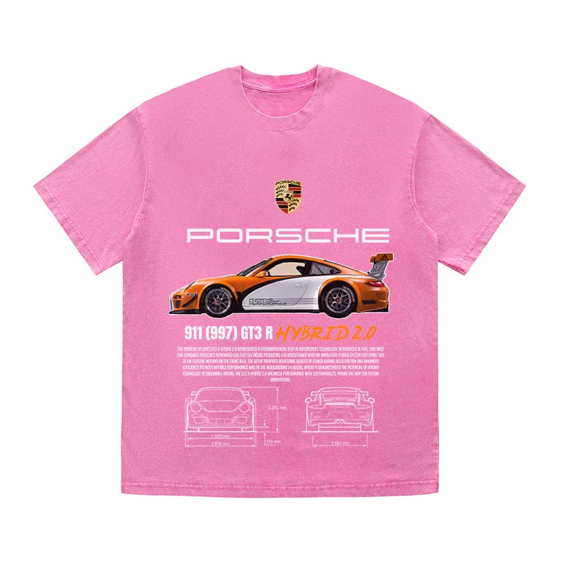 RDMCLOTHINGART tapestry hoodie 911 997 GT3 HYBRID 2.0 HEAVY COTTON TEES-9388