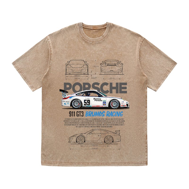 RDMCLOTHINGART tapestry hoodie 911 GT3 BRUMOS RACING HEAVY COTTON TEES-9389