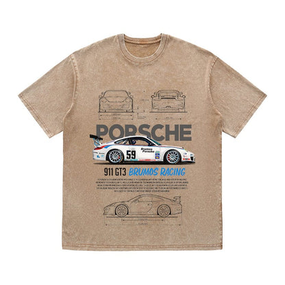 RDMCLOTHINGART tapestry hoodie 911 GT3 BRUMOS RACING HEAVY COTTON TEES-9389