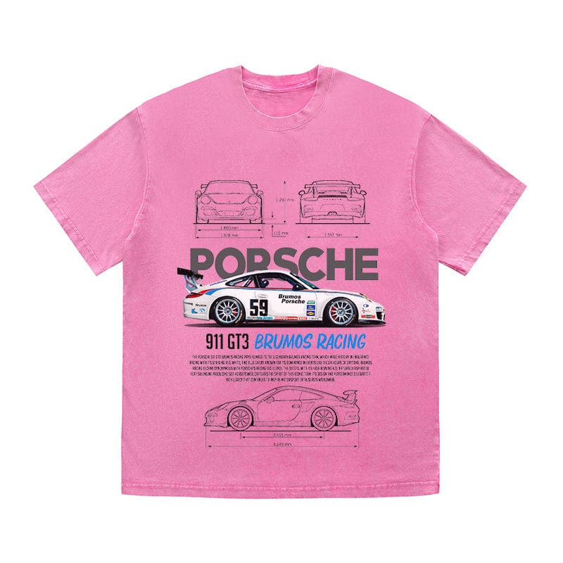 RDMCLOTHINGART tapestry hoodie 911 GT3 BRUMOS RACING HEAVY COTTON TEES-9389