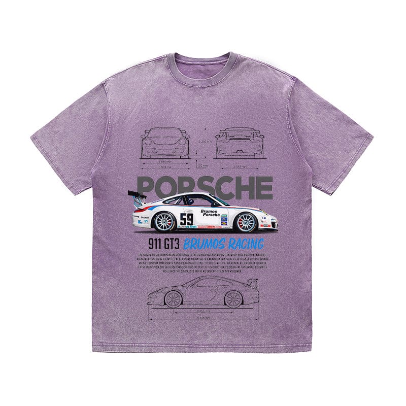 RDMCLOTHINGART tapestry hoodie 911 GT3 BRUMOS RACING HEAVY COTTON TEES-9389