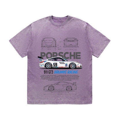 RDMCLOTHINGART tapestry hoodie 911 GT3 BRUMOS RACING HEAVY COTTON TEES-9389