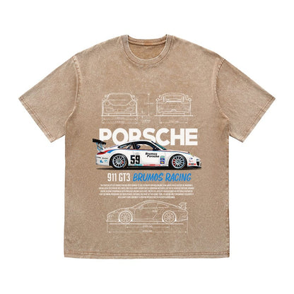 RDMCLOTHINGART tapestry hoodie 911 GT3 BRUMOS RACING HEAVY COTTON TEES-9390