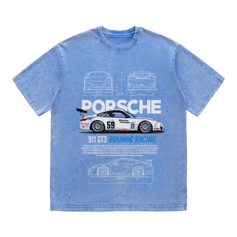 RDMCLOTHINGART tapestry hoodie 911 GT3 BRUMOS RACING HEAVY COTTON TEES-9390