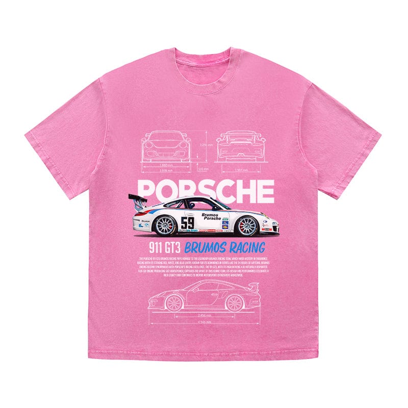 RDMCLOTHINGART tapestry hoodie 911 GT3 BRUMOS RACING HEAVY COTTON TEES-9390