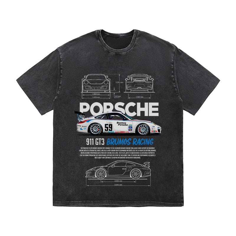 RDMCLOTHINGART tapestry hoodie 911 GT3 BRUMOS RACING HEAVY COTTON TEES-9390