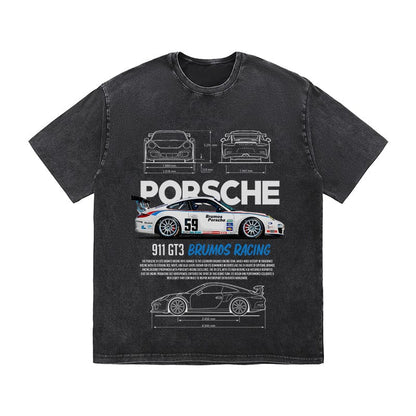 RDMCLOTHINGART tapestry hoodie 911 GT3 BRUMOS RACING HEAVY COTTON TEES-9390