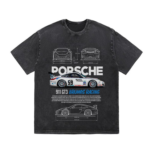 RDMCLOTHINGART tapestry hoodie 911 GT3 BRUMOS RACING HEAVY COTTON TEES-9390