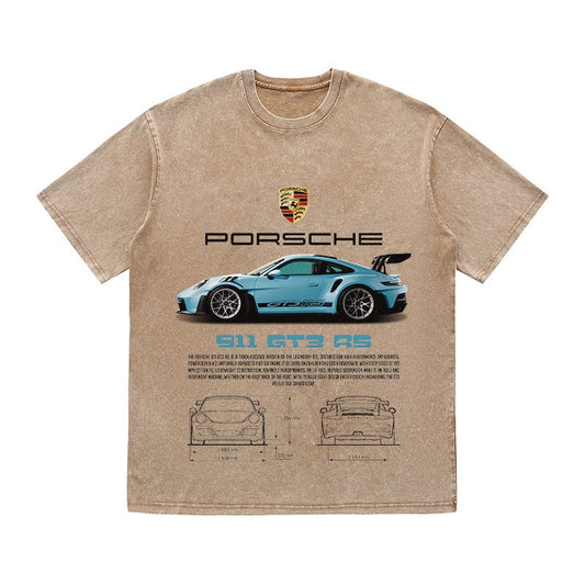 RDMCLOTHINGART tapestry hoodie 911 GT3 RS AZUL HEAVY COTTON TEES-9383
