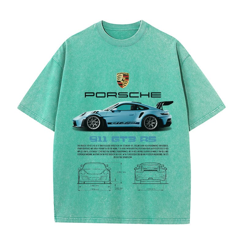 RDMCLOTHINGART tapestry hoodie 911 GT3 RS AZUL HEAVY COTTON TEES-9383