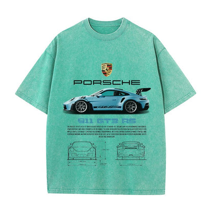 RDMCLOTHINGART tapestry hoodie 911 GT3 RS AZUL HEAVY COTTON TEES-9383