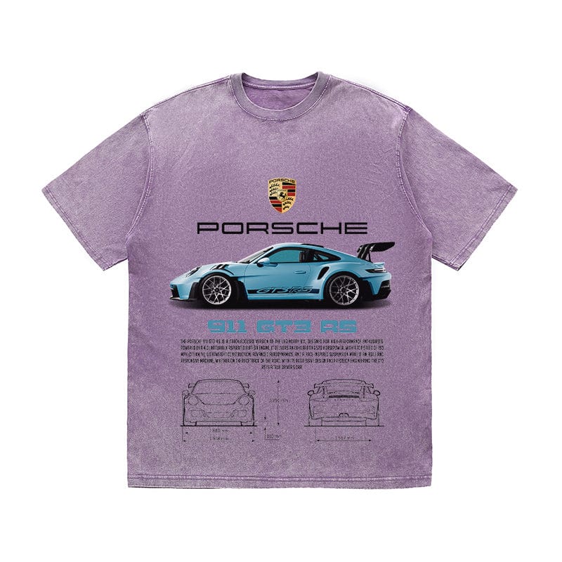 RDMCLOTHINGART tapestry hoodie 911 GT3 RS AZUL HEAVY COTTON TEES-9383
