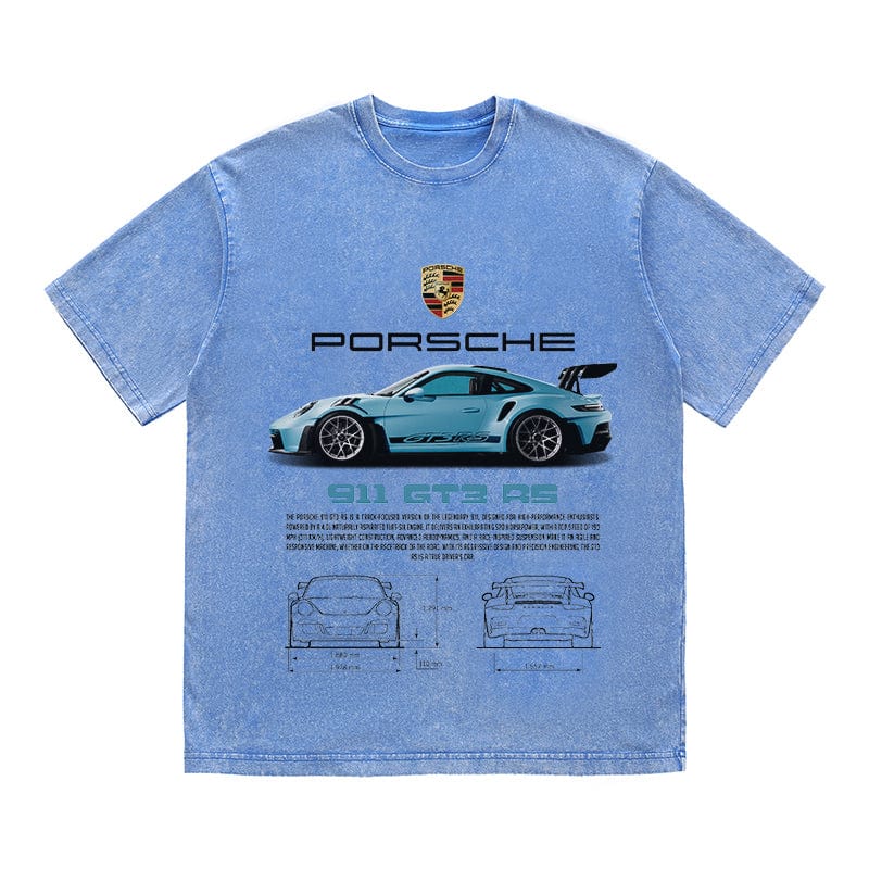 RDMCLOTHINGART tapestry hoodie 911 GT3 RS AZUL HEAVY COTTON TEES-9383