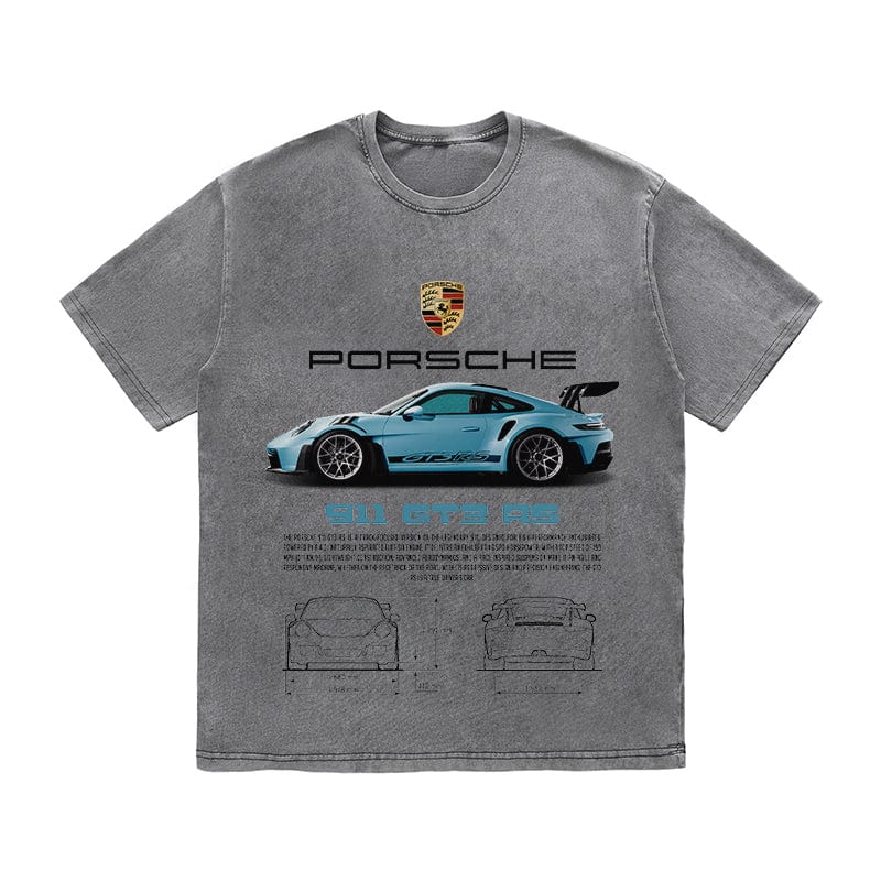 RDMCLOTHINGART tapestry hoodie 911 GT3 RS AZUL HEAVY COTTON TEES-9383