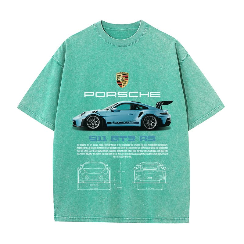 RDMCLOTHINGART tapestry hoodie 911 GT3 RS AZUL HEAVY COTTON TEES-9384