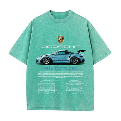 RDMCLOTHINGART tapestry hoodie 911 GT3 RS AZUL HEAVY COTTON TEES-9384