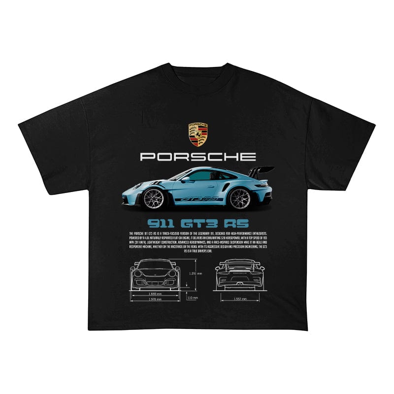 RDMCLOTHINGART tapestry hoodie 911 GT3 RS AZUL HEAVY COTTON TEES-9384