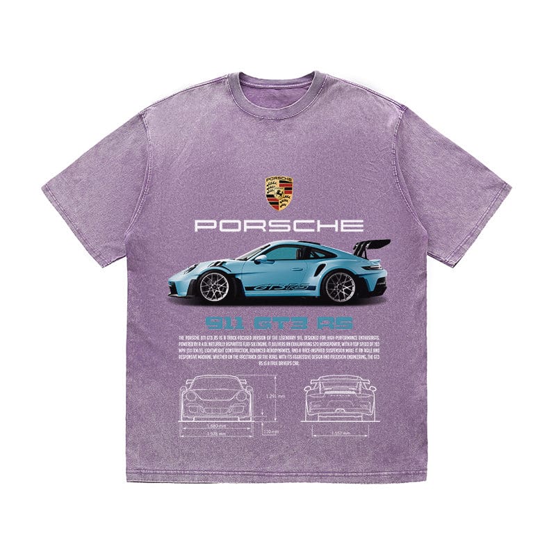 RDMCLOTHINGART tapestry hoodie 911 GT3 RS AZUL HEAVY COTTON TEES-9384