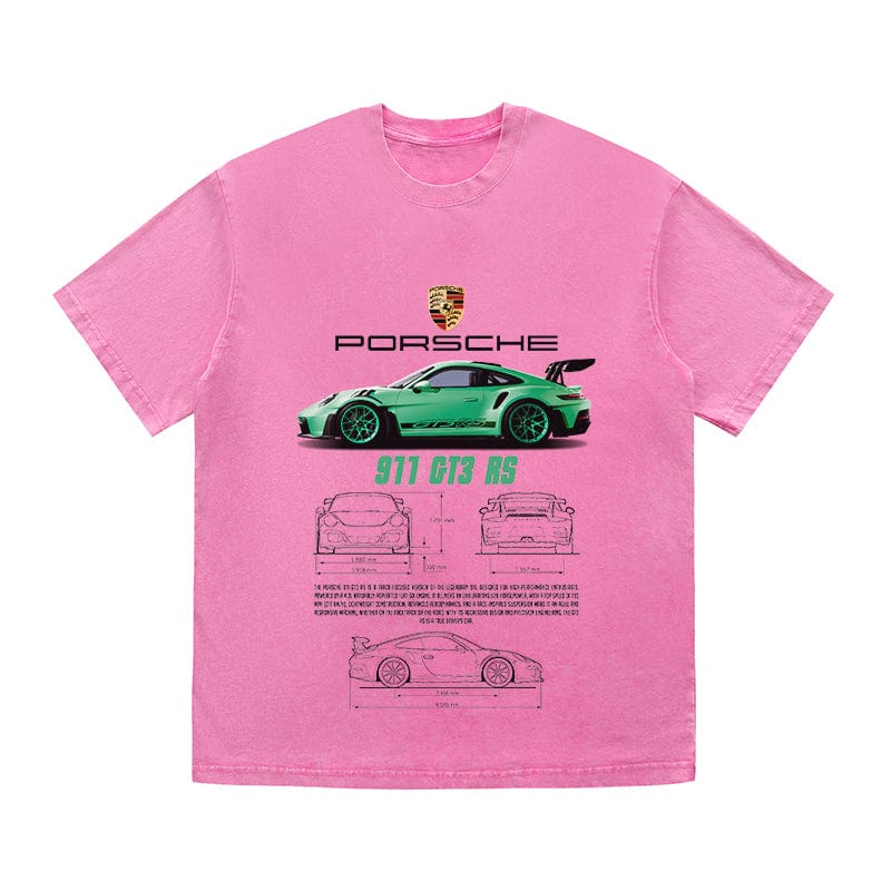 RDMCLOTHINGART tapestry hoodie 911 GT3 RS VERDE HEAVY COTTON TEES-9385