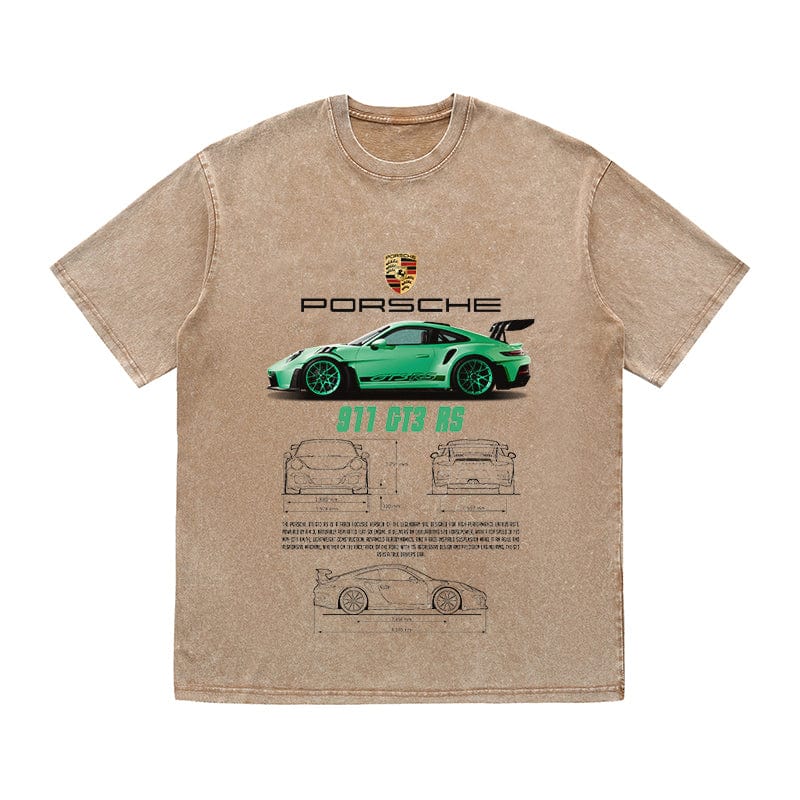RDMCLOTHINGART tapestry hoodie 911 GT3 RS VERDE HEAVY COTTON TEES-9385