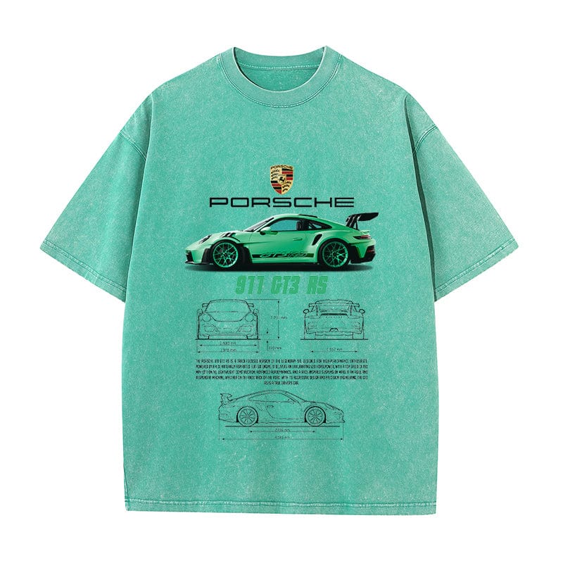 RDMCLOTHINGART tapestry hoodie 911 GT3 RS VERDE HEAVY COTTON TEES-9385