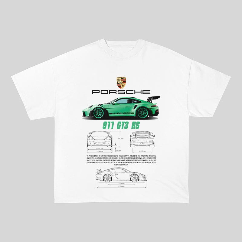 RDMCLOTHINGART tapestry hoodie 911 GT3 RS VERDE HEAVY COTTON TEES-9385