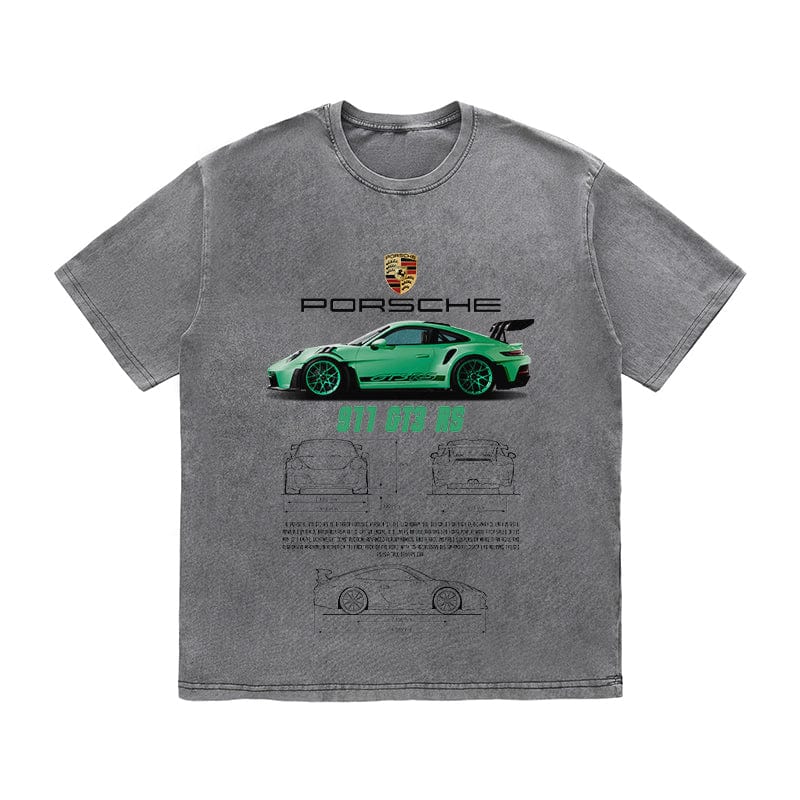 RDMCLOTHINGART tapestry hoodie 911 GT3 RS VERDE HEAVY COTTON TEES-9385