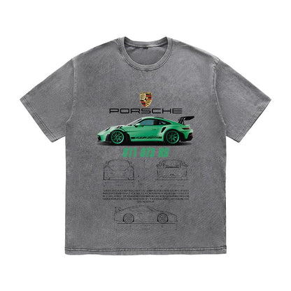 RDMCLOTHINGART tapestry hoodie 911 GT3 RS VERDE HEAVY COTTON TEES-9385