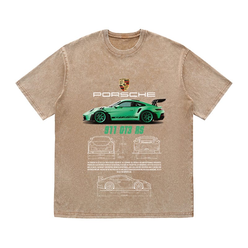 RDMCLOTHINGART tapestry hoodie 911 GT3 RS VERDE HEAVY COTTON TEES-9386