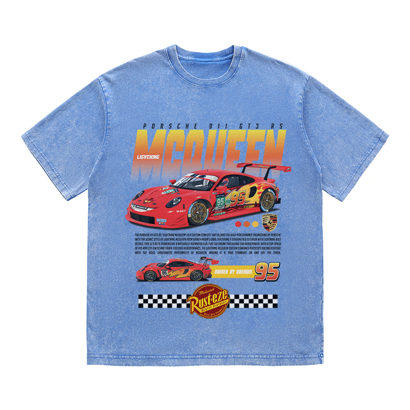 RDMCLOTHINGART tapestry hoodie 911 MCQUEEN HEAVY WEIGHT COTTON TEE-8838