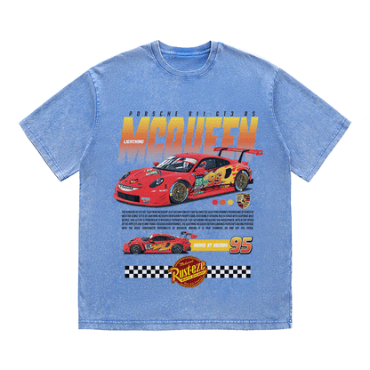 RDMCLOTHINGART tapestry hoodie 911 MCQUEEN HEAVY WEIGHT COTTON TEE-8838