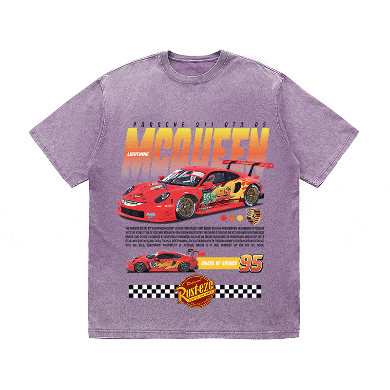 RDMCLOTHINGART tapestry hoodie 911 MCQUEEN HEAVY WEIGHT COTTON TEE-8838