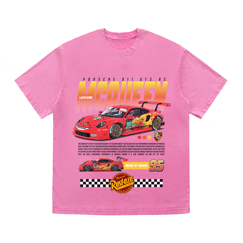 RDMCLOTHINGART tapestry hoodie 911 MCQUEEN HEAVY WEIGHT COTTON TEE-8838