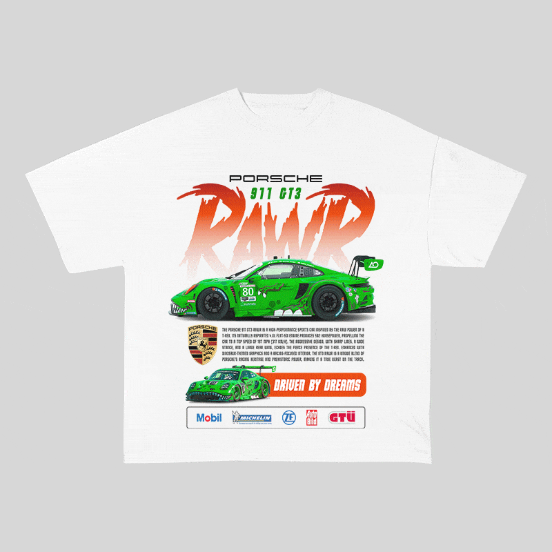 RDMCLOTHINGART tapestry hoodie 911 RAWR 2 HEAVY WEIGHT COTTON TEE-8839