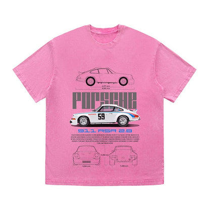 RDMCLOTHINGART tapestry hoodie 911 RSR 2.8 HEAVY COTTON TEES-9395