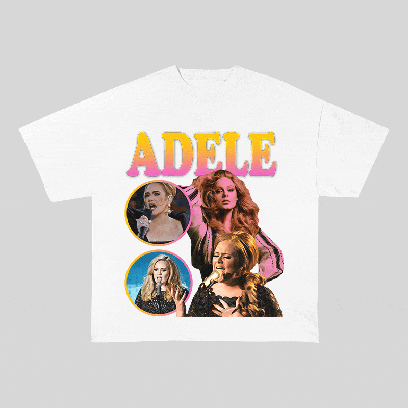 RDMCLOTHINGART tapestry hoodie ADELE HEAVY WEIGHT COTTON TEE-9114