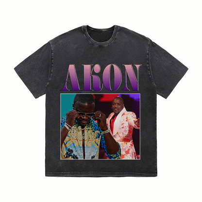 RDMCLOTHINGART tapestry hoodie AKON HEAVY WEIGHT COTTON TEE-8849