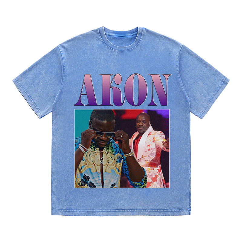 RDMCLOTHINGART tapestry hoodie AKON HEAVY WEIGHT COTTON TEE-8849