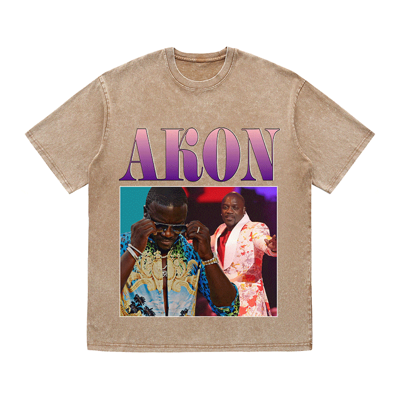 RDMCLOTHINGART tapestry hoodie AKON HEAVY WEIGHT COTTON TEE-8849