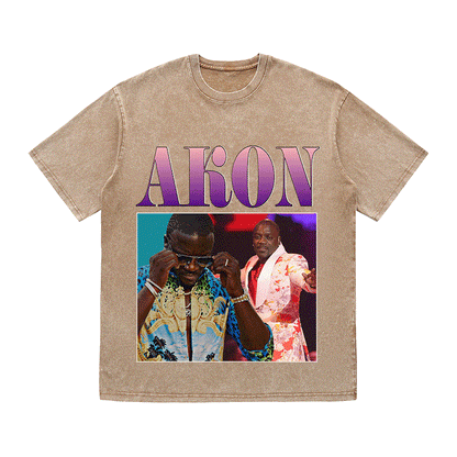 RDMCLOTHINGART tapestry hoodie AKON HEAVY WEIGHT COTTON TEE-8849
