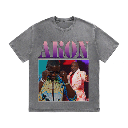 RDMCLOTHINGART tapestry hoodie AKON HEAVY WEIGHT COTTON TEE-8849