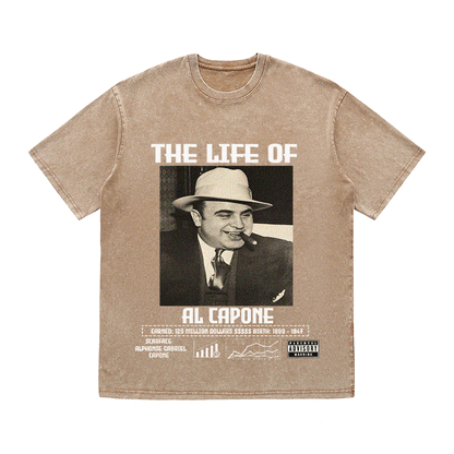 RDMCLOTHINGART tapestry hoodie AL CAPONE HEAVY WEIGHT COTTON TEE-8818