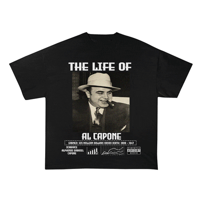 RDMCLOTHINGART tapestry hoodie AL CAPONE HEAVY WEIGHT COTTON TEE-8818