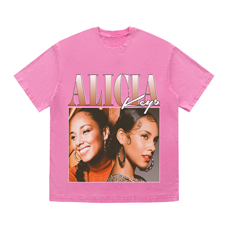 RDMCLOTHINGART tapestry hoodie ALICIA KEYS HEAVY WEIGHT COTTON TEE-8850