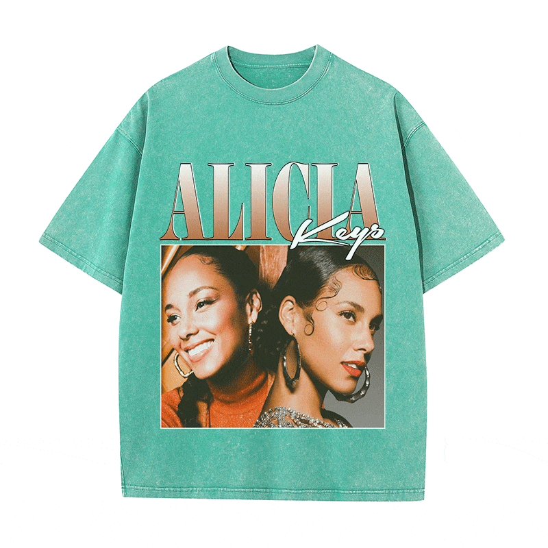RDMCLOTHINGART tapestry hoodie ALICIA KEYS HEAVY WEIGHT COTTON TEE-8850